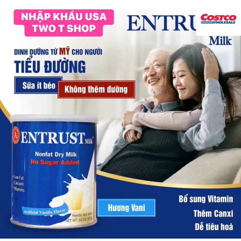 [DATE MỚI 10/2026] SỮA BỘT ENTRUST KHÔNG ĐƯỜNG NHẬP KHẨU MỸ | Shopee ...
