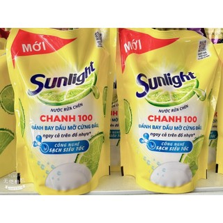 Túi nước rửa chén Sunlight đánh bay vét baanr cứng đầu túi 1,3L