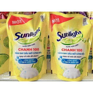 Túi nước rửa chén Sunlight đánh bay vét baanr cứng đầu túi 1,3L