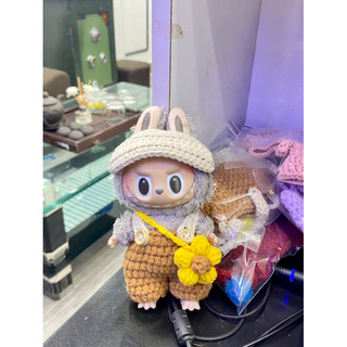 (ảnh thật) outfit mũ lưỡi trai dễ thương cho búp bê 15cm Labubu, Baoao