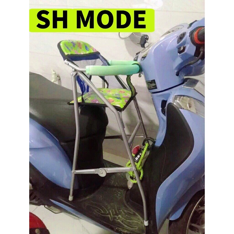 Ghế ngồi xe tay ga SH MODE CÁC NĂM cho bé , ghế ga xếp sắt sơn tĩnh điện gấp gọn