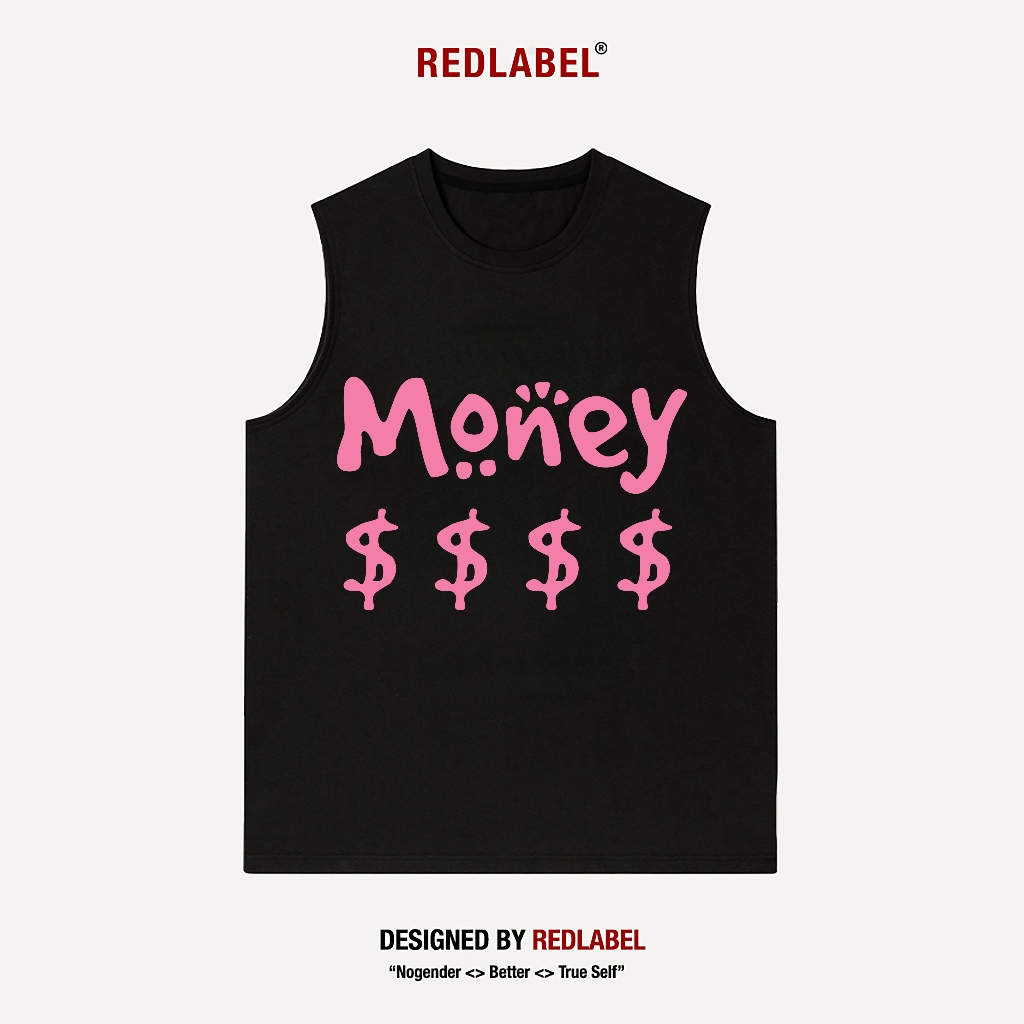 Áo Ba Lỗ Nam Nữ Tank Top In Họa Tiết In "MONEY", Áo Ba Lỗ Sát Nách Unisex Cotton Cá Tính