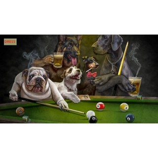 Tranh trang trí quán bi-a, quán billiards, club bida tranh 3D dán tường in trên chất liệu vải lụa (tặng kèm keo dán)