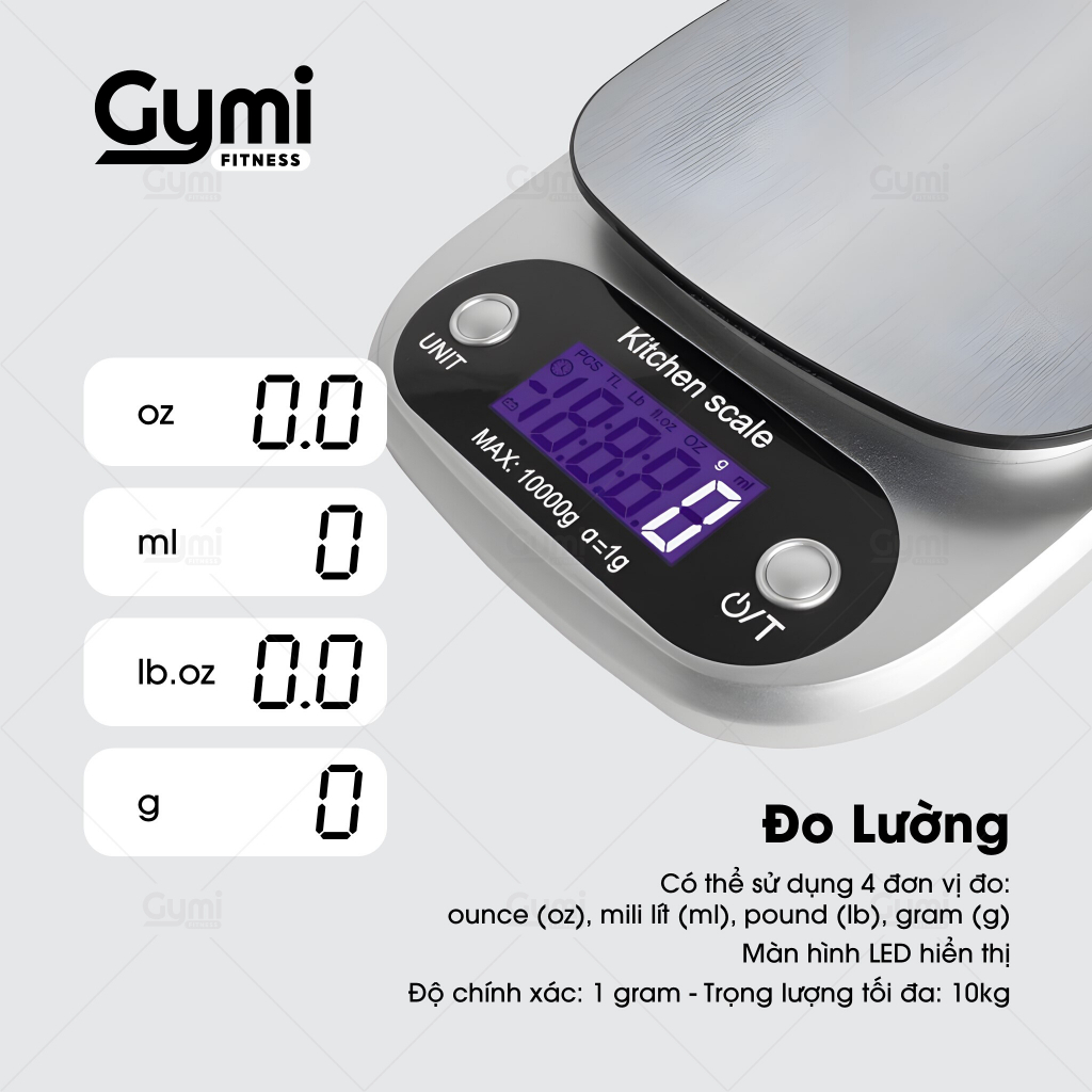 [Tặng Pin] Cân Tiểu Ly Định Lượng 10kg Điện Tử Thông Minh Mặt Cân Inox - Ổn Định & Chính X - CanTieuLyInox