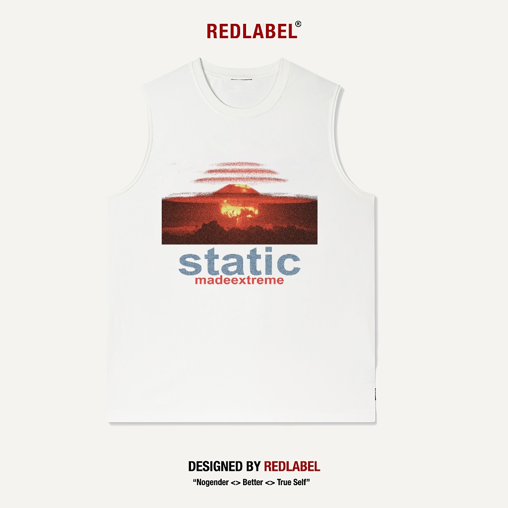 Áo Tank Top Nam Nữ RedLabel In Họa Tiết STATIC, Áo Ba Lỗ Sát Nách Nam Nữ Cotton Cá Tính TT38