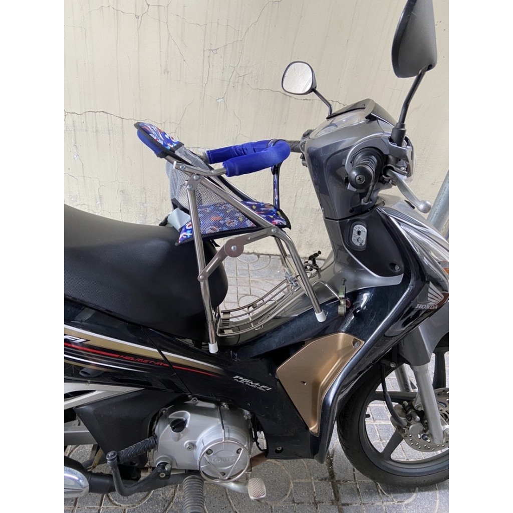 Ghế ngồi xe em bé có vòng (dùng cho xe số)  INOX CAO CẤP , AN TOÀN CHO BÉ