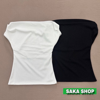 Áo trễ vai nữ phong cách tiểu thư chất thun lụa cotton