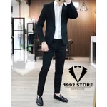 [MUA 1 ĐƯỢC 6] Bộ vest nam lịch lãm, trẻ trung, Form ôm body, phong cách Hàn Quốc, Tặng Cavat+Ghim Cài+Quần Sịp+Móc treo — ảnh 1