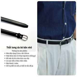 Thắt lưng da bò nhập khẩu mặt khóa hợp kim cao cấp, lỗi 1 đổi 1 bảo hành 12 tháng bản khóa 2.2cm menswear