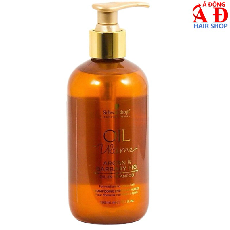 Dầu gội Schwarzkopf OIL Ultime Argan & Barbary Fig suôn mượt tóc to sợi thô cứng