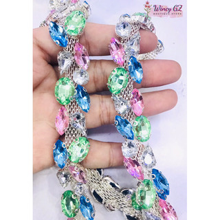 DÂY ĐÁ NHIỀU MẪU MÀU SẮC ĐÍNH KẾT ÁO ĐẦM - Phụ Kiện May