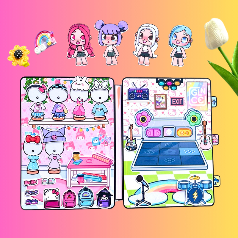 ( Mới) Đồ chơi Ngôi nhà 4 cô bé đáng yêu Melody, Kuromi, Cinamoroll, Kitty dành cho bé phát triển
