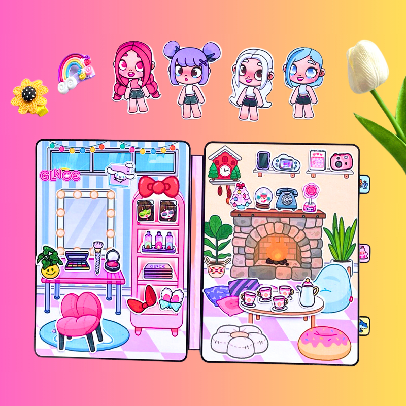 ( Mới) Đồ chơi Ngôi nhà 4 cô bé đáng yêu Melody, Kuromi, Cinamoroll, Kitty dành cho bé phát triển