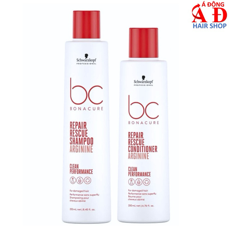 Bộ Dầu Gội Xả Phục Hồi Mềm Mượt Tóc Hư Tổn Nặng Schwarzkopf BC Repair Rescue Đức