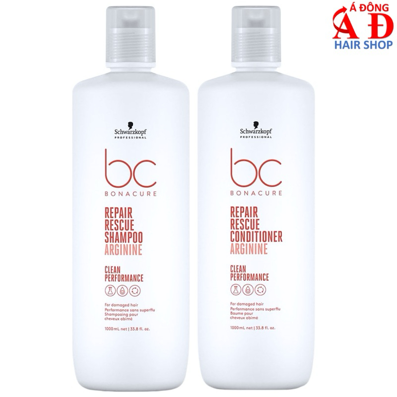 Bộ Dầu Gội Xả Phục Hồi Mềm Mượt Tóc Hư Tổn Nặng Schwarzkopf BC Repair Rescue Đức