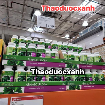 (Hàng Mỹ đủ bill)Viên uống bổ não Ginkgo Biloba date2027, 340 viên tăng cường trí nhớ giảm căng thẳng