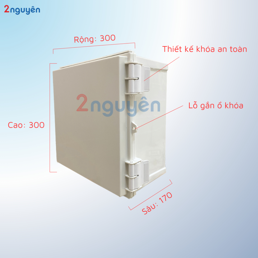 Hộp điện kín nước vuông 300x300x170 an toàn hiệu quả