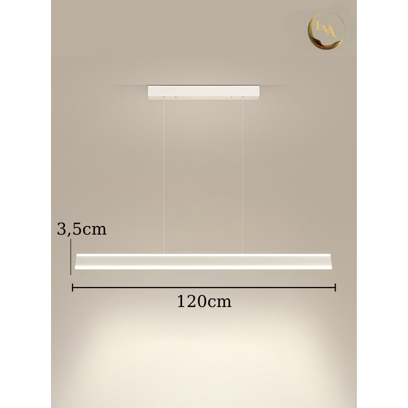 Đèn thả bàn ăn EVA L1806 dài 1m2, loại LED 3 chế độ ánh sáng phong cách hiện đại bảo hành 12 tháng