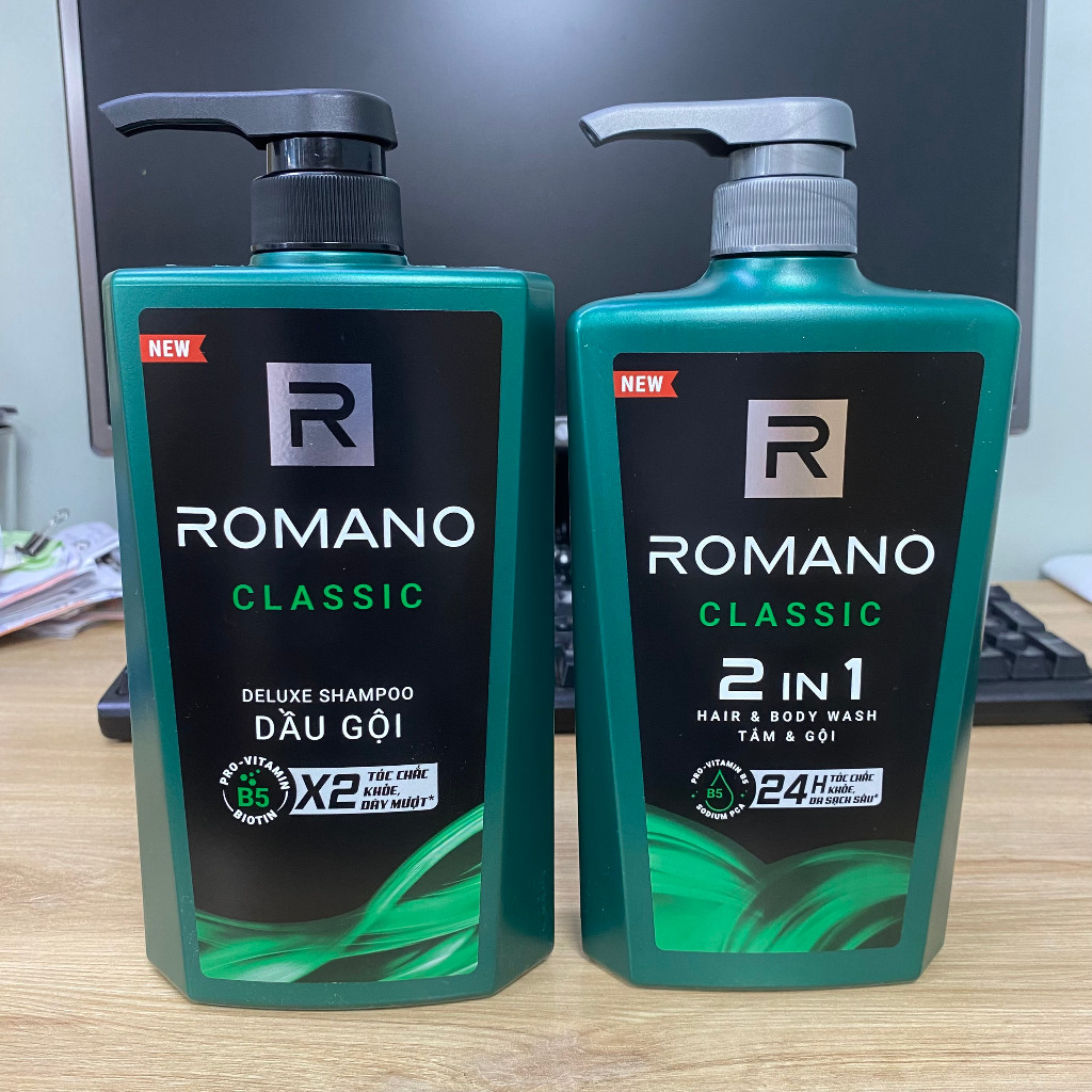 Tắm gội ROMANO Classic 2in1 650g/Sữa tắm nước hoa nam Romano Classic ...