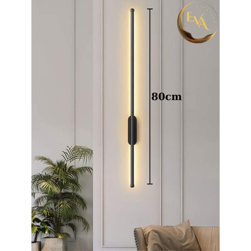 Đèn gắn tường LED 3 màu ánh sáng EVA LT047-BK 3C đèn decor nội thất phong cách hiện đại, bảo hành chính hãng 24 tháng