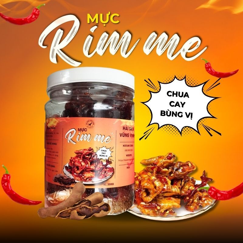 [HOT] Mực rim me đặc sản Hạ Long CHUA CAY BÙNG VỊ hộp 200g giá rẻ tại ...