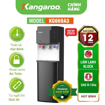 CÂY NƯỚC NÓNG LẠNH , máy làm nóng lạnh hút bình KANGAROO kg699a3 làm lạnh bằng block