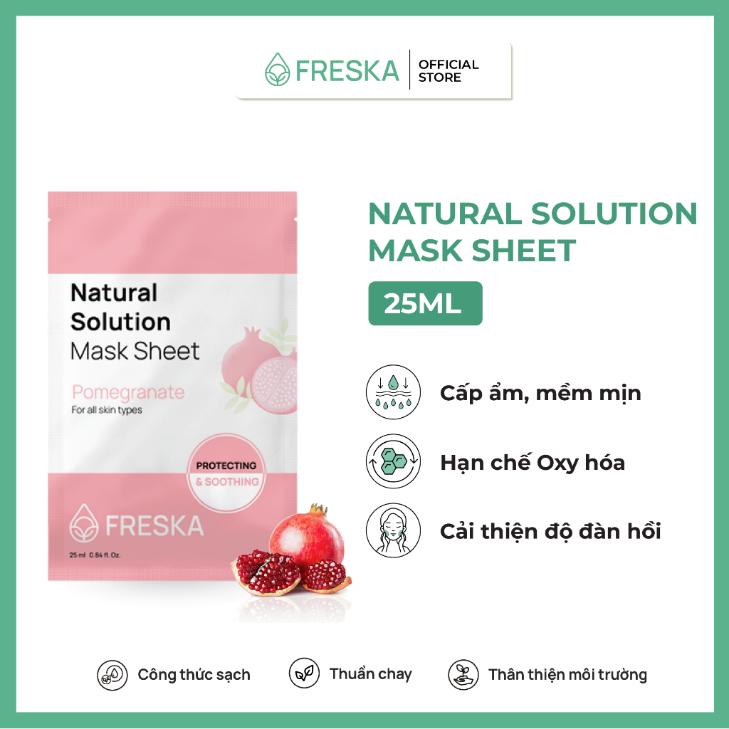 Ảnh COMBO QUÀ TẶNG 1 Mặt nạ giấy Freska Natural Care Solution Sheet Mask + 1 BTT Horus 4