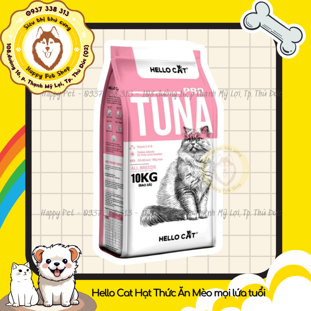 [Gói 400G] Thức Ăn Cho Mèo Hạt Hello Cat | Shopee Việt Nam