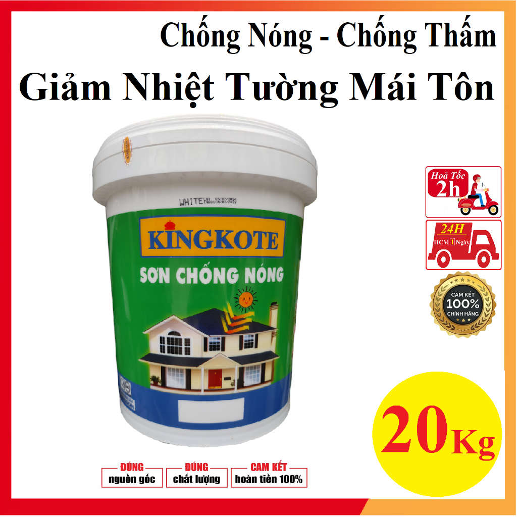 Sơn Chống Nóng 20Kg Mái tôn Kingkote cách nhiệt chuyên dụng, Mái Ngói ...