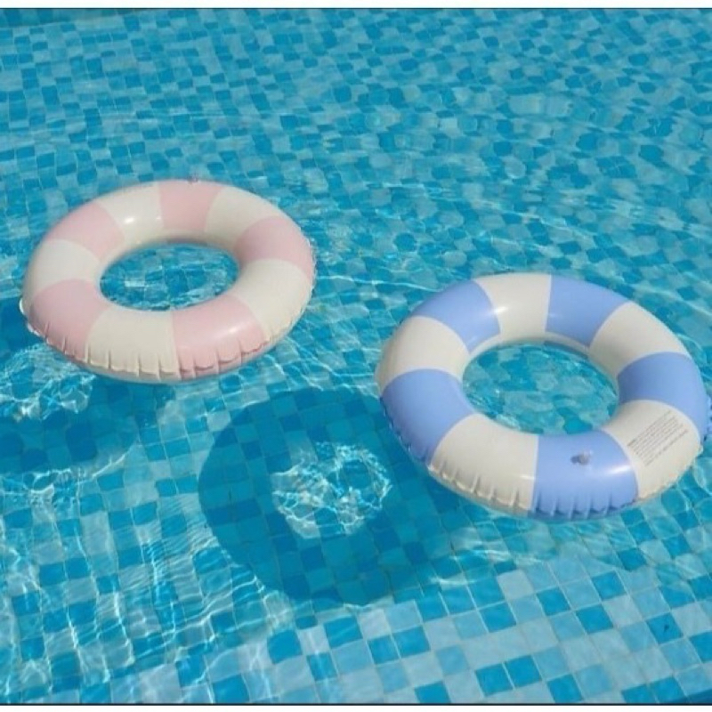 Phao Bơi Tròn Kẻ Sọc, bánh donut Màu Cho Bé Đi Tắm Biển, Phao Bơi Cho Bé từ 3 Đến 16 Tuổi