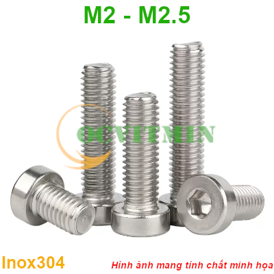 T2M2I# - Ốc Lục Giác Đầu Trụ Mỏng M2 M2.5 Inox 304 Hơi Hút Nam Châm ...