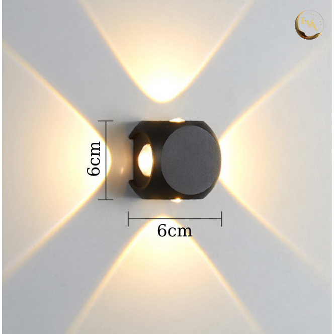 Đèn tường LED EVA SZ đèn trang trí hắt tường ngoài trời trong nhà cầu thang, vách hiên, ban công, bảo hành 12 tháng