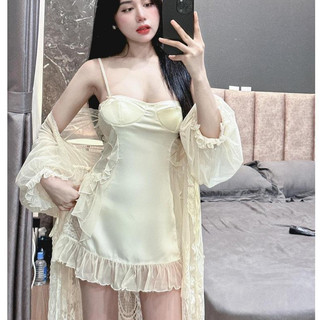 V14 Áo Choàng Ren Cho Nữ Kèm Đai Cao Cấp Nhiều Màu Sắc Phương Linh Underwear
