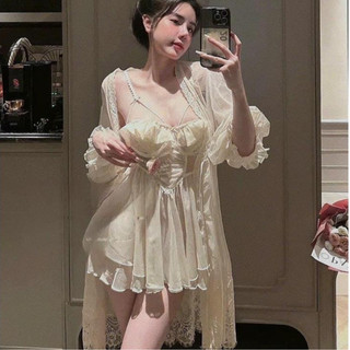 V14 Áo Choàng Ren Cho Nữ Kèm Đai Cao Cấp Nhiều Màu Sắc Phương Linh Underwear