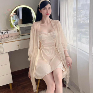 V14 Áo Choàng Ren Cho Nữ Kèm Đai Cao Cấp Nhiều Màu Sắc Phương Linh Underwear