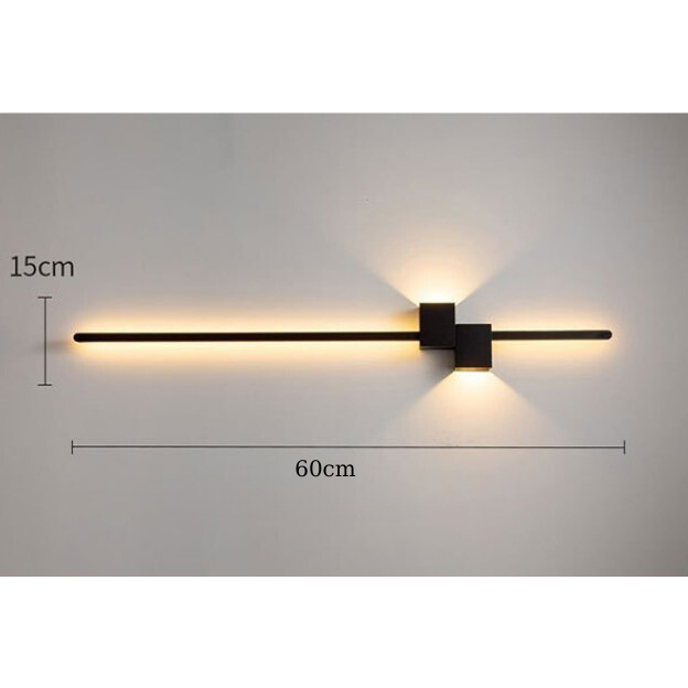 Đèn tường LED 3 chế độ ánh sáng EVA 605-BL 3C màu đen phong cách hiện đại bảo hành 12 tháng