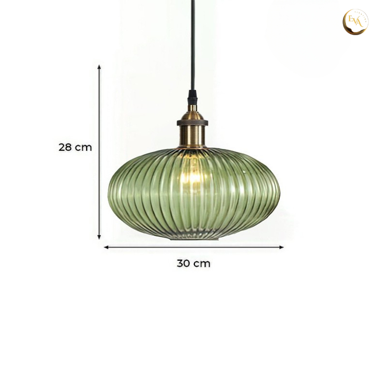 Đèn thả thủy tinh EVA AP176, thả bàn ăn hiện đại, đèn thả thủy tinh nhiều màu đui nấm bóng E27 D300mm bảo hành 12 tháng
