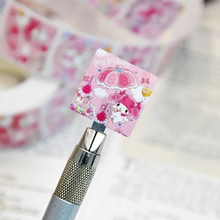 Cuộn 500 miếng dán họa tiết cảm ơn Thank you, trang trí hộp quà, gói hàng, đường kính 2,5cm, mẫu ngẫu nhiên