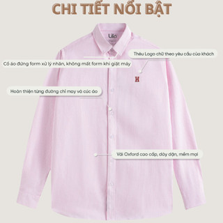 Áo Sơ Mi Tay Dài Nam Nữ LILA Kẻ Sọc Thêu Tên Theo Yêu Cầu Local Brand Chất Liệu Oxford Cao Cấp Làm Quà Tặng Ý Nghĩa