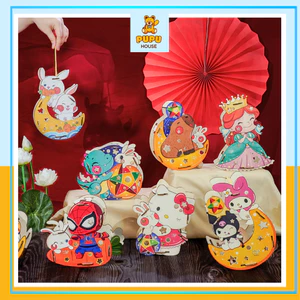 Lồng Đèn Trung Thu Lồng Đèn Gỗ Tự Tô Màu In Màu Sẵn Lắp Ráp Cho Bé Nhiều Chủ Đề - Đồ Chơi Cho Bé PUPU HOUSE
