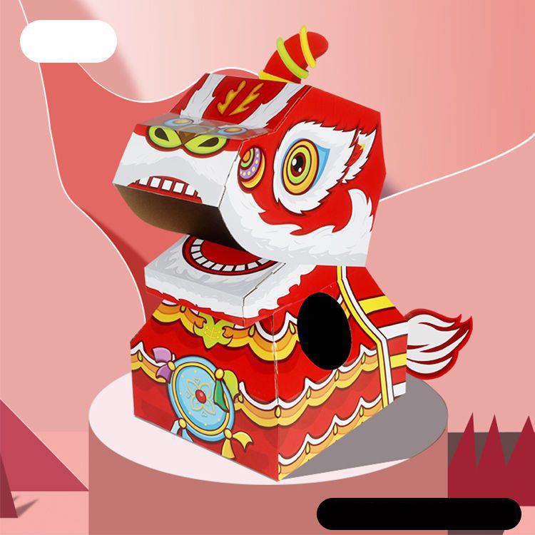 [Mẫu Mới 2024] Đồ Chơi Hóa Trang Trung Thu DIY - Kỳ Lân Đỏ/Khủng Long/Cá Sấu, Vui Nhộn Cho Bé