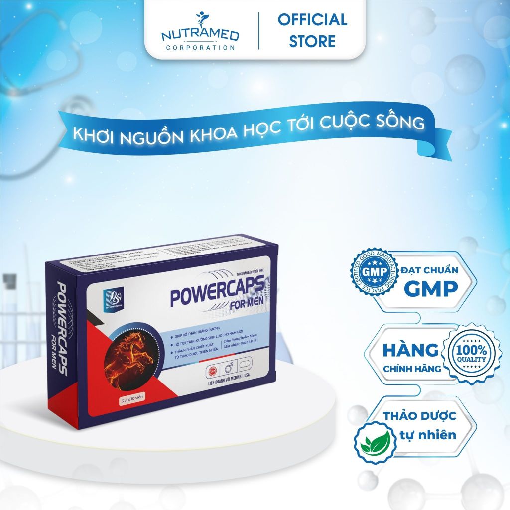 Viên uống Powercaps for men tăng cường sức khỏe sinh lý nam giới (Hộp 3 ...