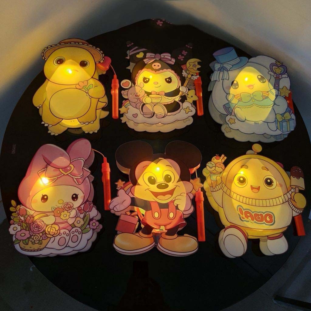Lồng Đèn Trung Thu 2 Mảnh Kuromi Melody Capybara Có Đèn Và Nhạc Hình Nhân Vật Hoạt Hình Dễ Thương