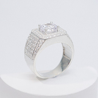Nhẫn bạc nam LAMY Luxurious Square Stone Silver Ring 8362- Nhẫn bạc ta