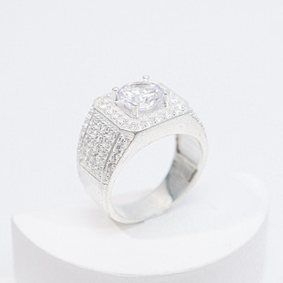 Nhẫn bạc nam LAMY Luxurious Square Stone Silver Ring 8362- Nhẫn bạc ta