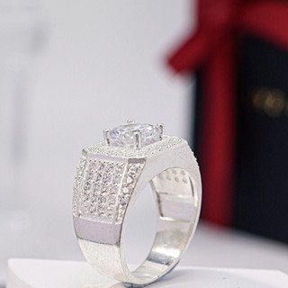 Nhẫn bạc nam LAMY Luxurious Square Stone Silver Ring 8362- Nhẫn bạc ta
