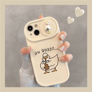 Ốp iphone nắp trượt BVC gắn vịt So What so cute cho iphone 7plus 8plus xs xr 11 12 13 14 15pro plus promax xx095