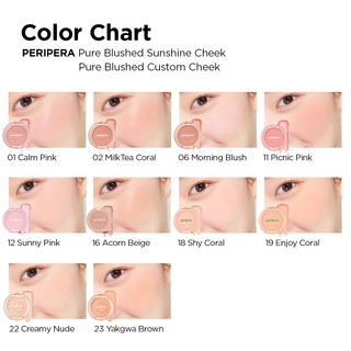 Phấn Má Hồng Peripera Pure Blushed Sunshine Cheek Bền Màu Tươi Tắn Nhập Khẩu Chính Hãng - Bebeau