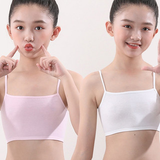 Áo Lót Cho Bé Gái Tuổi Dậy Thì 2 Dây Cotton, Áo Bra Thể Thao Năng Động Thoáng Khí King Shop A-032