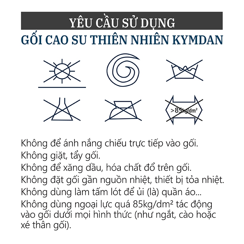 Ảnh Gối cao su thiên nhiên Kymdan Pillow LumbarLatex Travel 2